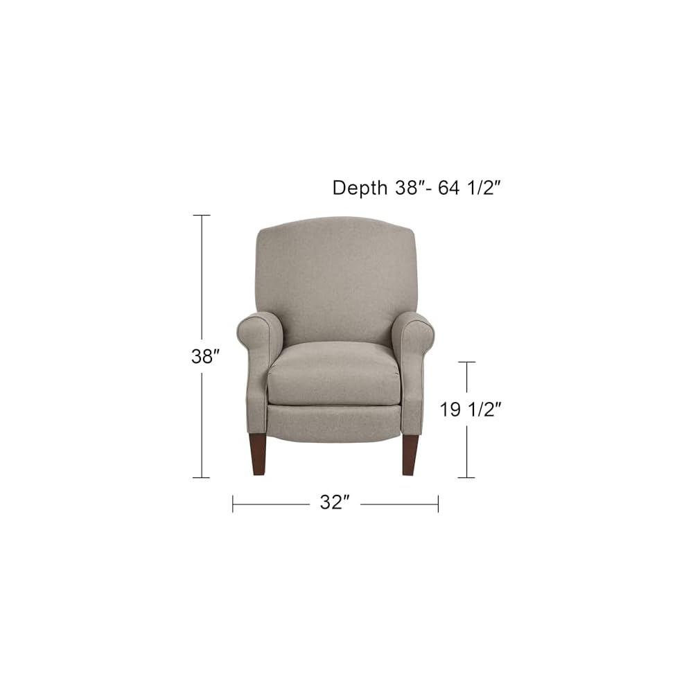 Kensington Hill Morris Storm Gray 3-Way Push-Through Cottage Core Recliner