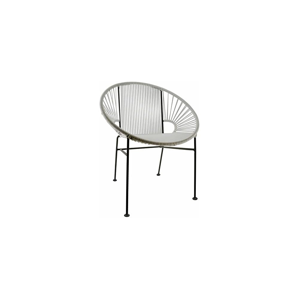 Innit Designs Concha Chair, Blue Weave on Black Frame
