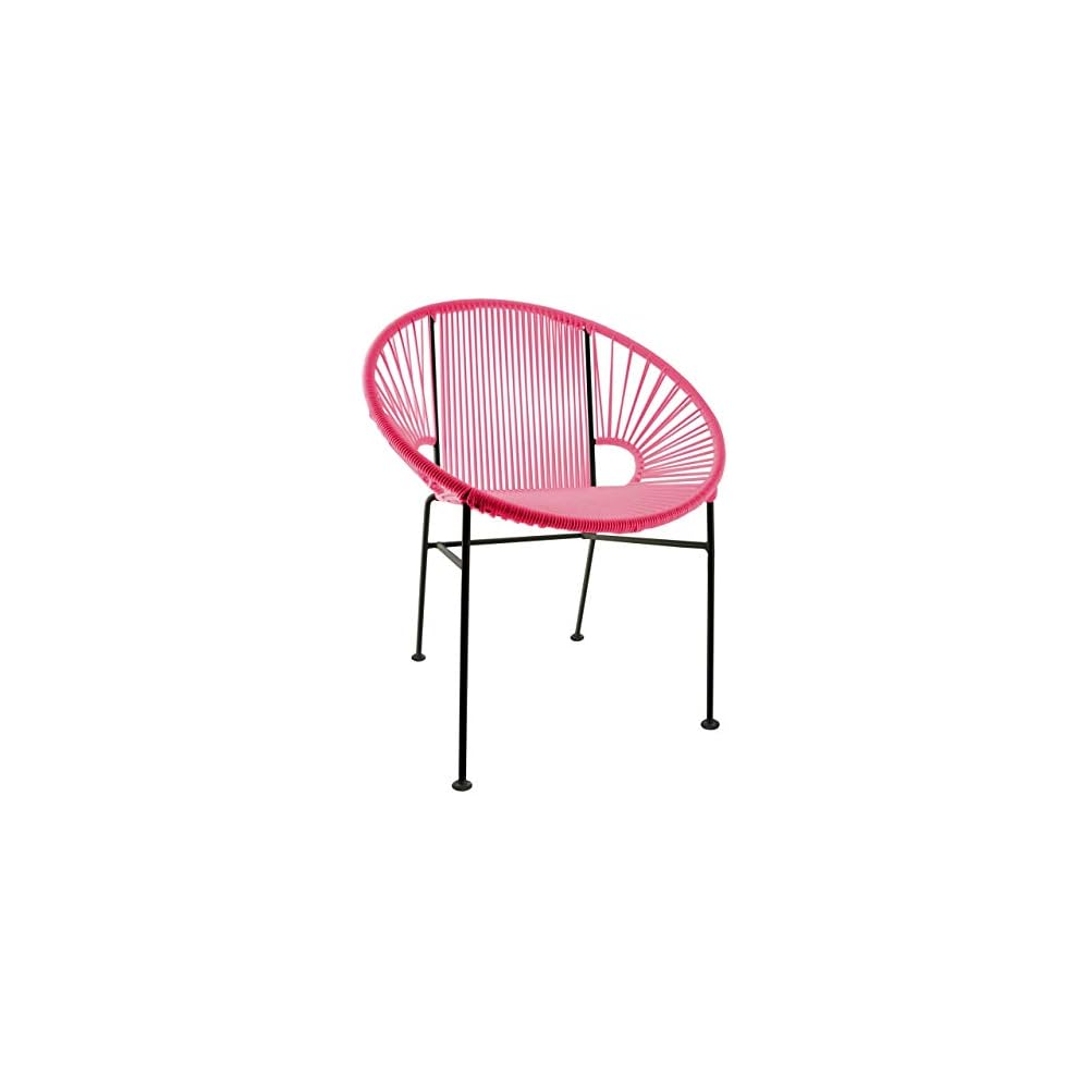 Innit Designs Concha Chair, Blue Weave on Black Frame