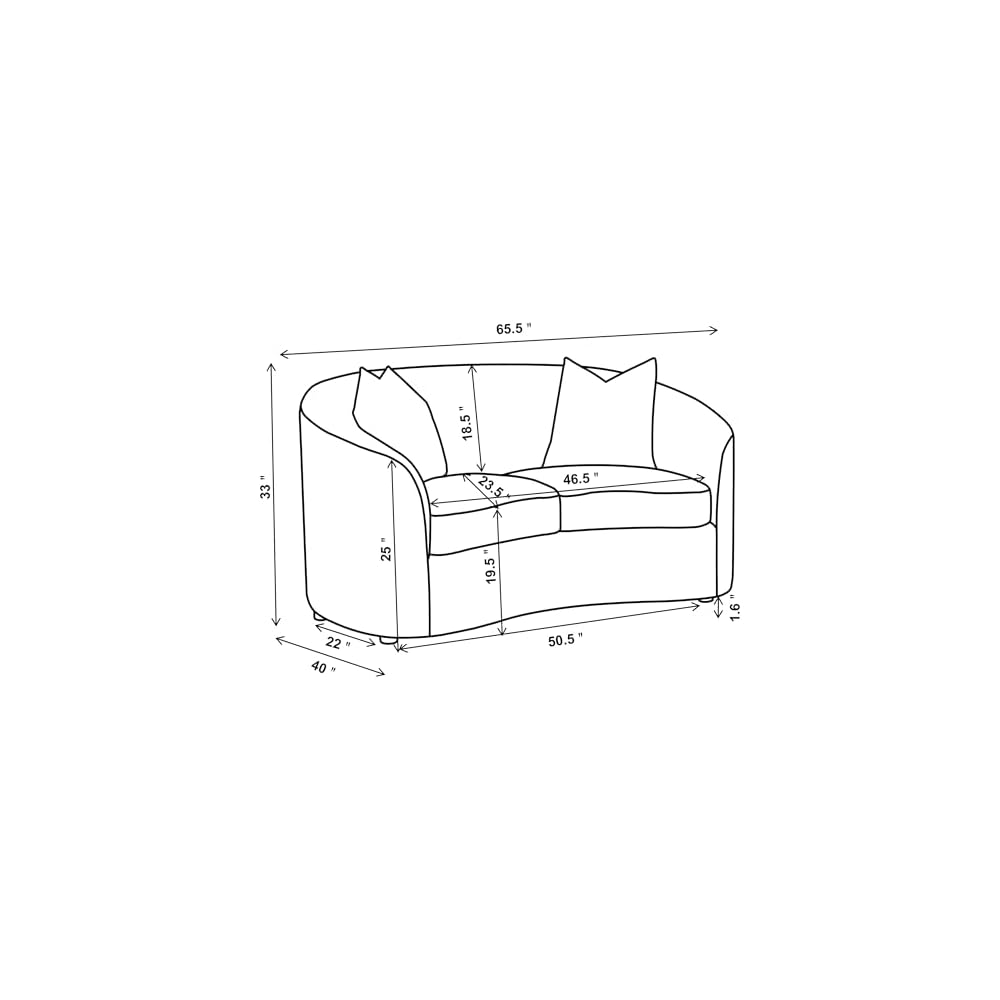 Coaster Rainn Living Room Upholstered Loveseat, Latte 509172
