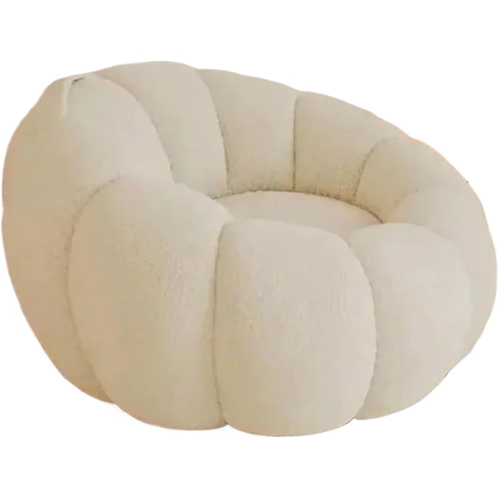 Creative Shape Single Lazy Sofa Detachable Bedroom Balcony Living Room Lounge Sofa(White)