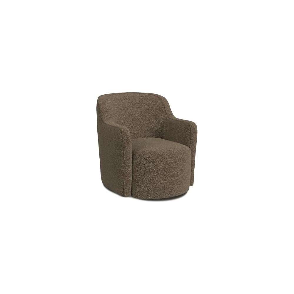 Spatial Order 360° Barrel Back Swivel Chair - Cognac Faux Leather
