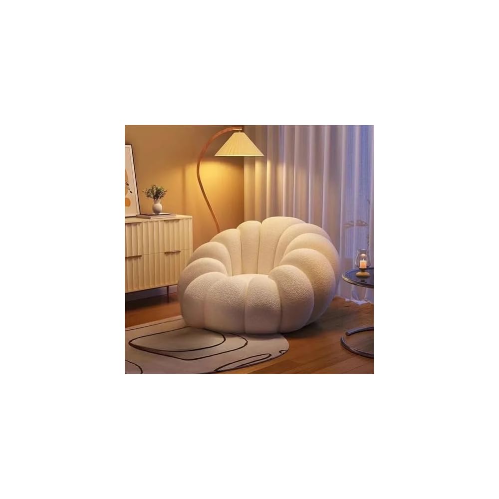 Creative Shape Single Lazy Sofa Detachable Bedroom Balcony Living Room Lounge Sofa(White)