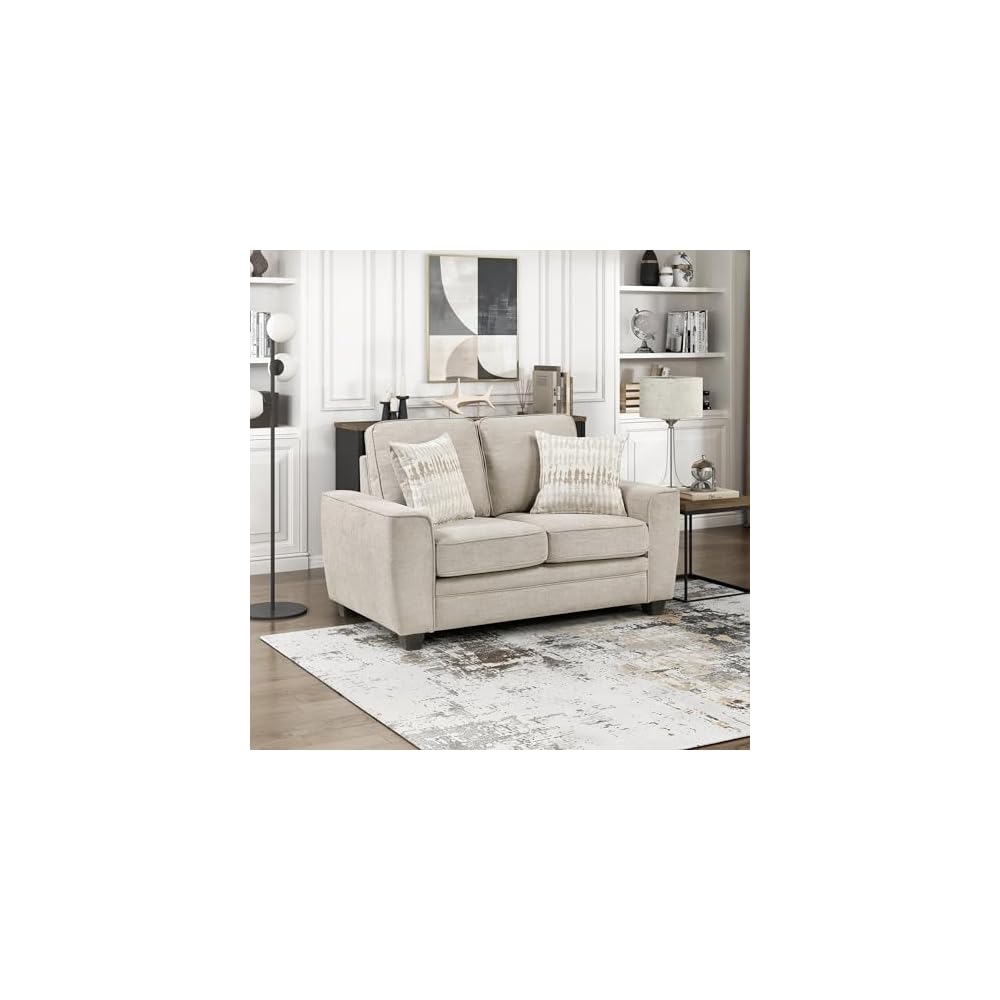 Lexicon Chenille Upholstered Accent Chair with Track Arms, Beige