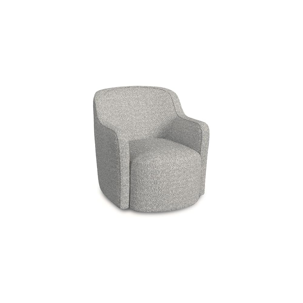 Spatial Order 360° Barrel Back Swivel Chair - Cognac Faux Leather