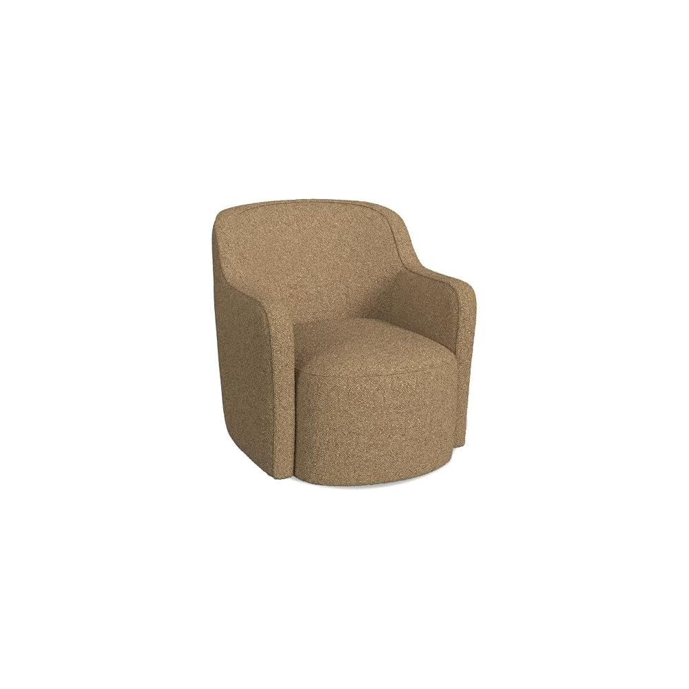 Spatial Order 360° Barrel Back Swivel Chair - Cognac Faux Leather