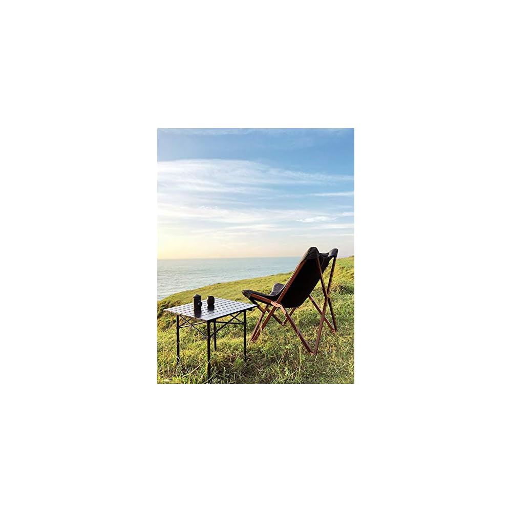 Folding Chair Garden Patio Comfy Outwell Camping Foldable Beach Deck Portable Recliner Sofa Armchair Lounge Salon Reclining Sun Lounger with Cushion Fold Up Wooden Easy Lazy Relaxer Dark Grey