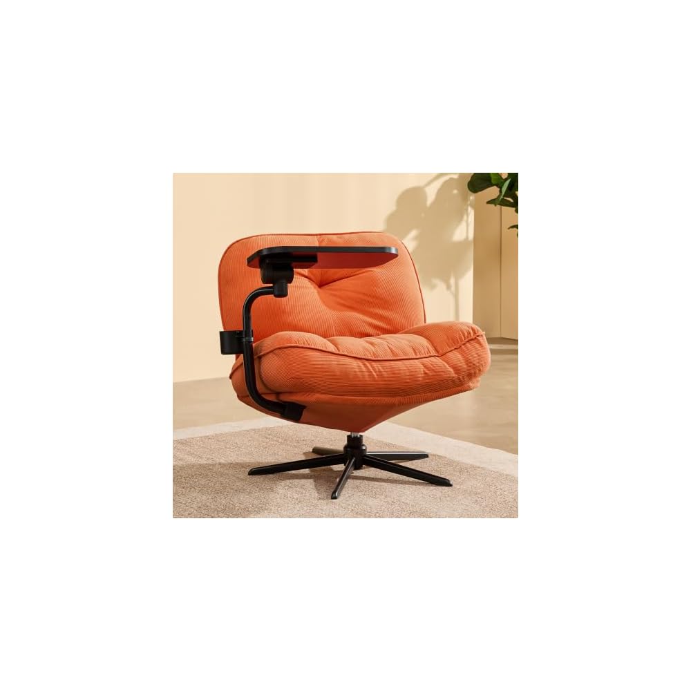 Swivel Accent Chair, Wide Criss Cross Lounge Living Room Chair, Blk