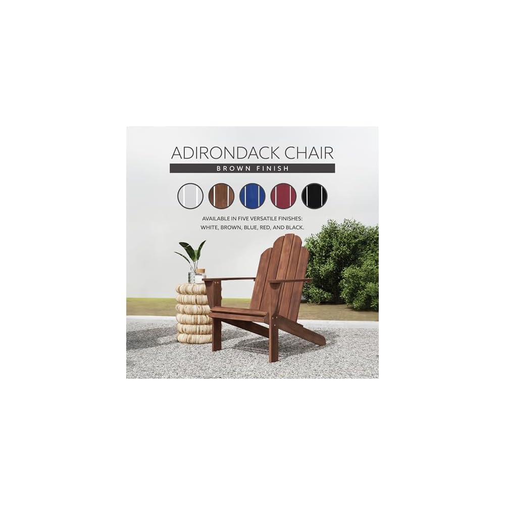 Linon Home Dcor Home Decor Teak Wood Stock Chair, 30.4" wx37.6 dx37.8 h, Stain