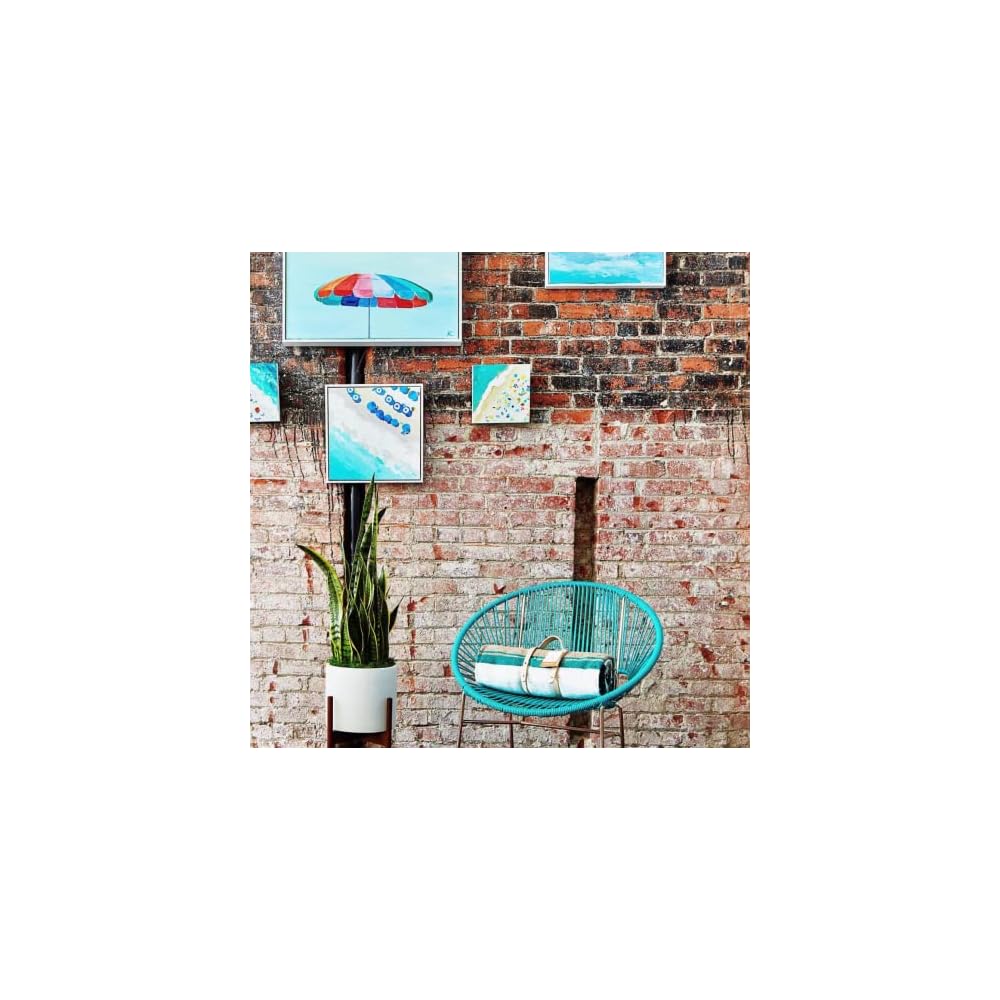 Innit Designs Concha Chair, Blue Weave on Black Frame