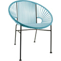 Innit Designs Concha Chair, Blue Weave on Black Frame
