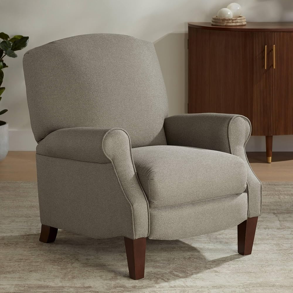 Kensington Hill Morris Storm Gray 3-Way Push-Through Cottage Core Recliner