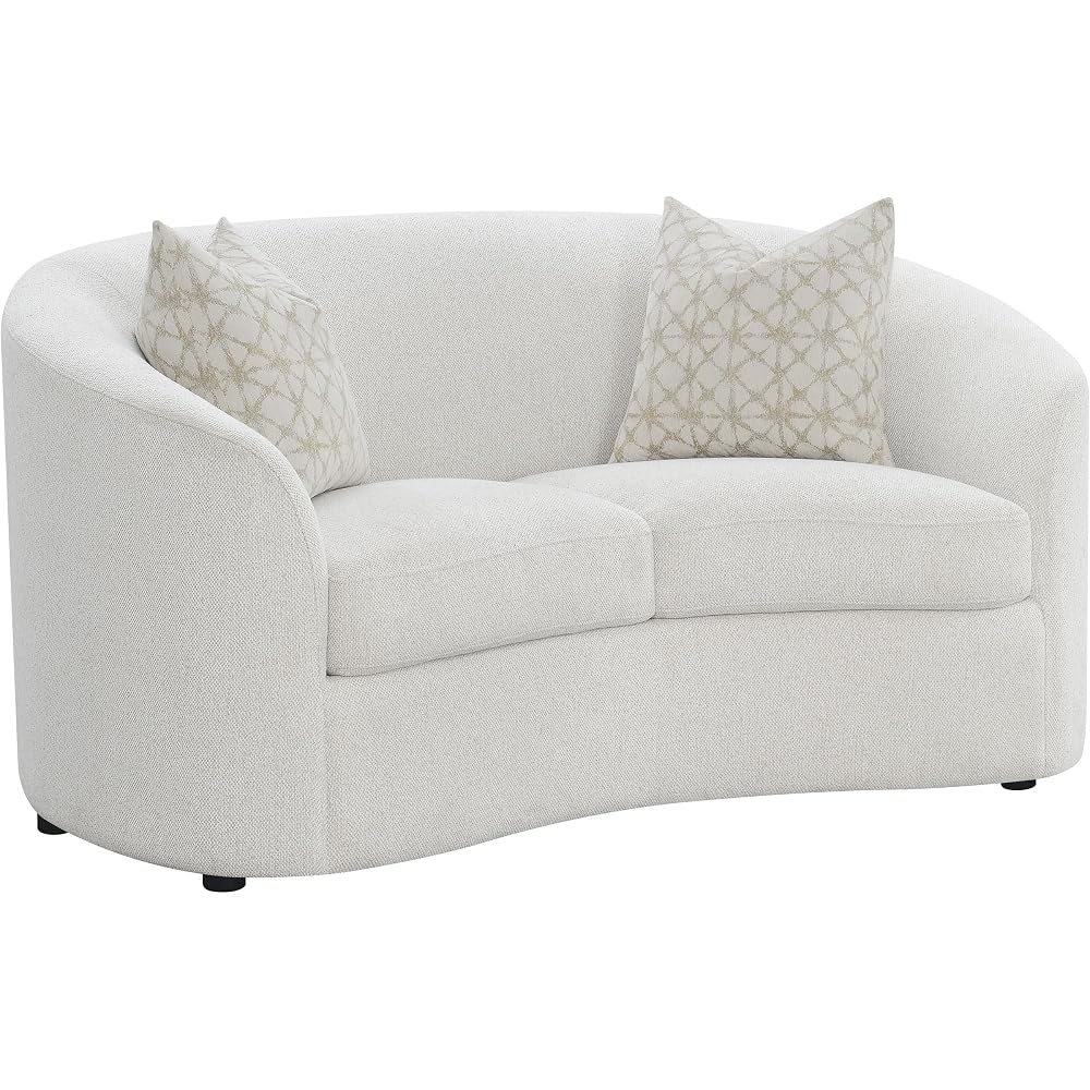 Coaster Rainn Living Room Upholstered Loveseat, Latte 509172